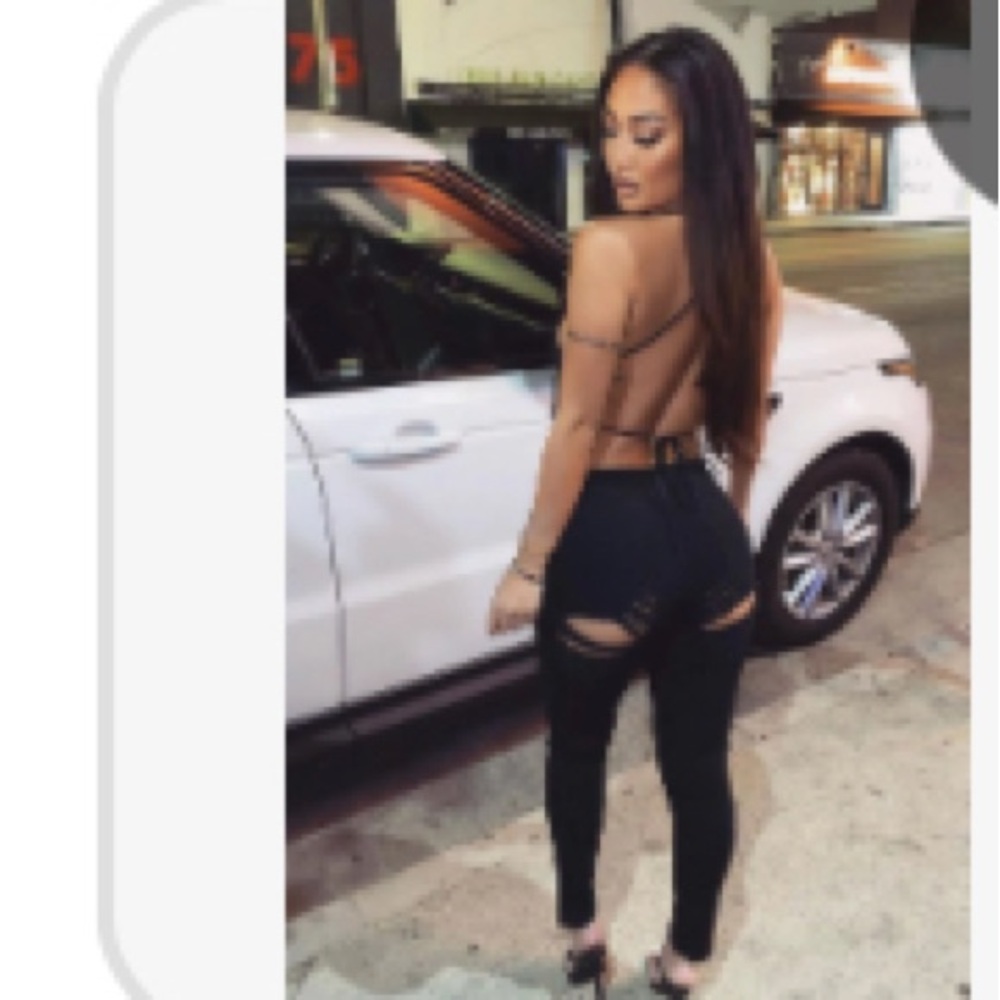 Fashion Nova All that booty ripped Black Skinny Jeans